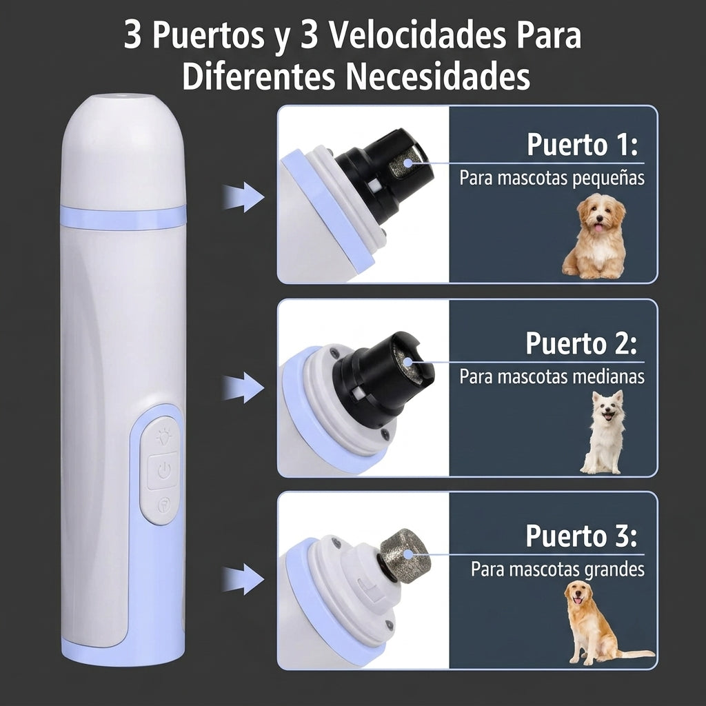 Limador De Uñas Silencioso Para Mascotas