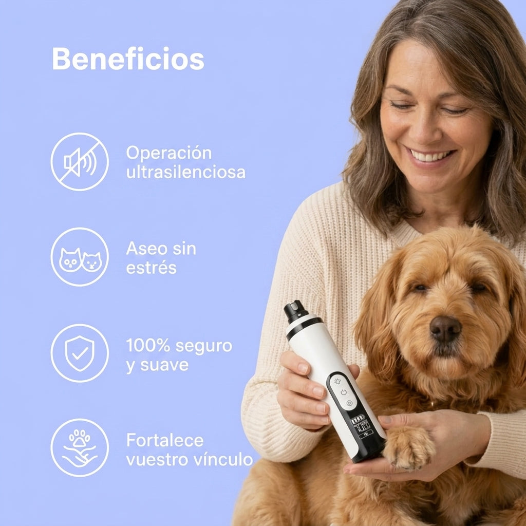 Limador De Uñas Silencioso Para Mascotas