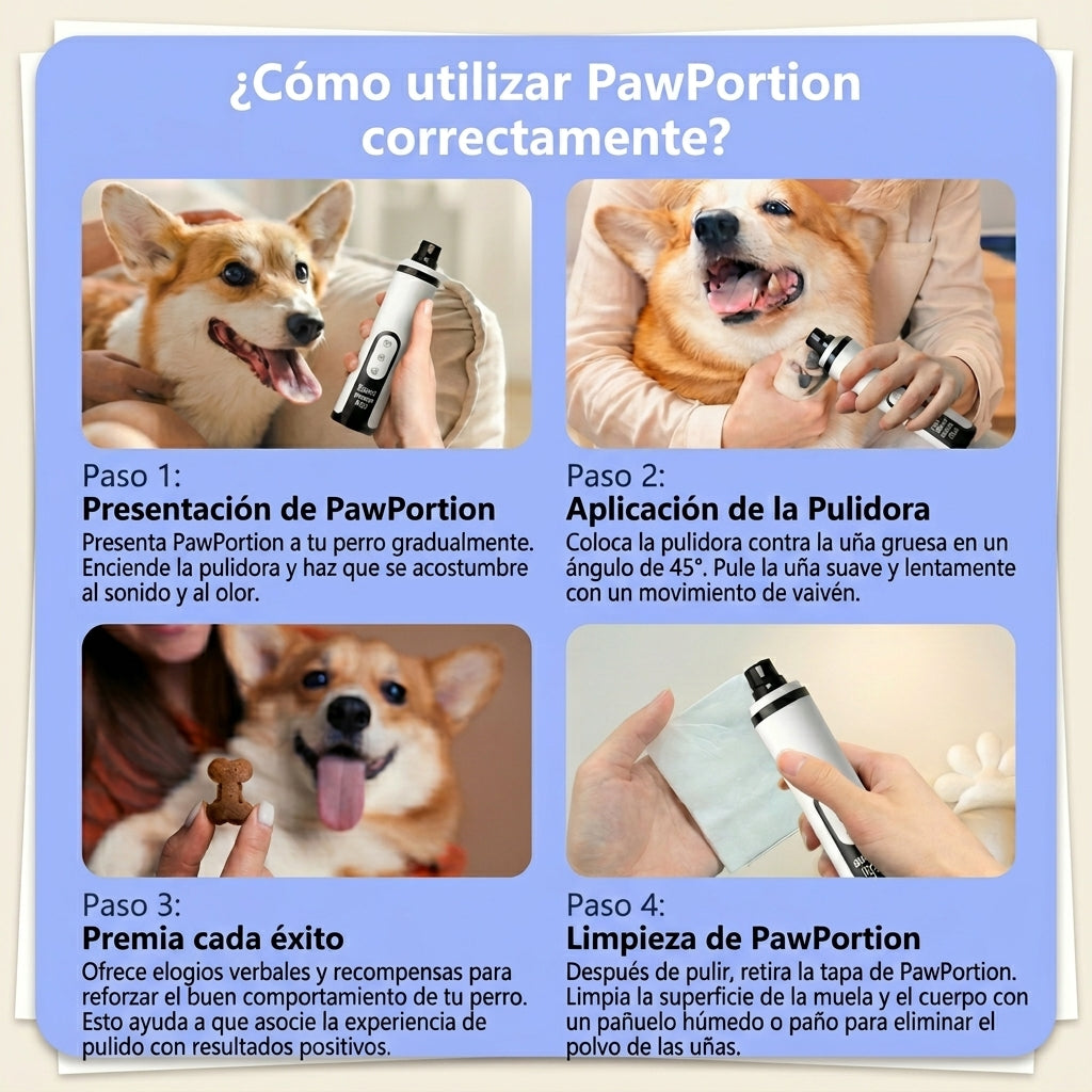 Limador De Uñas Silencioso Para Mascotas
